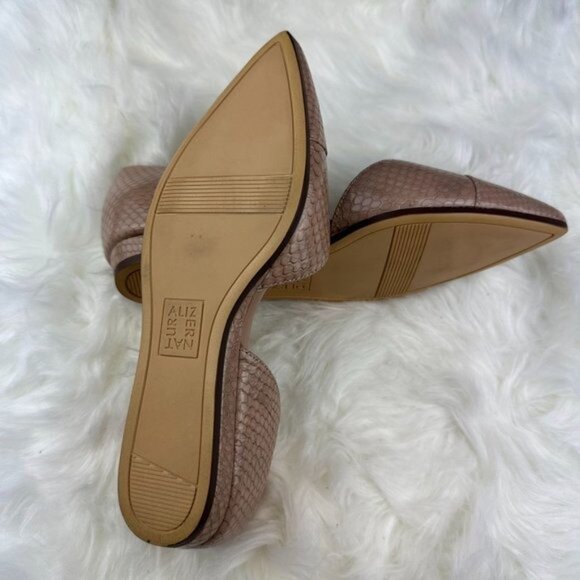 Naturalizer Kristin Half D'orsay Flats in Vintage Mauve Leather - Picture 6 of 6